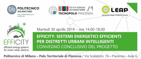 Progetto EffiCity - Sistemi energetici efficienti per distretti urbani intelligenti. Convegno conclusivo